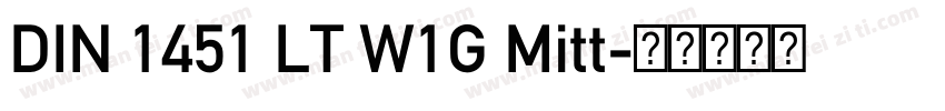 DIN 1451 LT W1G Mitt字体转换